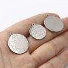 Bild von Edelstahl Charms Rund 5 Stück