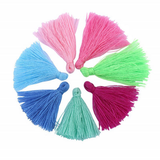 Image de Pendentifs Franges en Coton Franges Pompons Glands 50 Pcs
