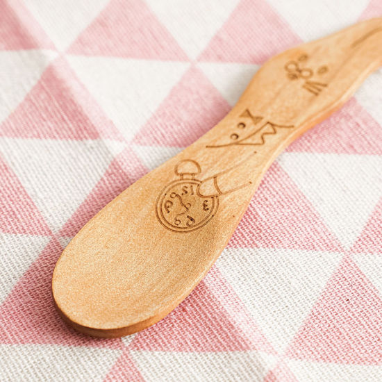 Image de Vaisselle de couverts en Bois Naturel Écologique avec cuillère en Bois Naturel Écologique pour enfants