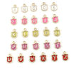 Picture of Zinc Based Alloy Charms Shield Initial Alphabet/ Capital Letter Enamel