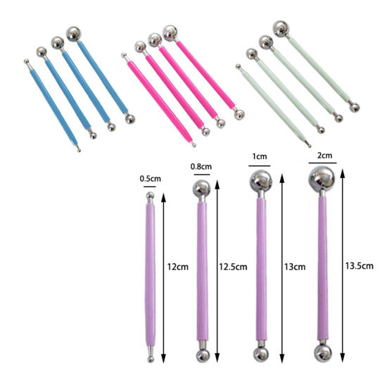 Image de Outil Pâte à Modeler en Acier Inoxydable+Plastique 1 Kit