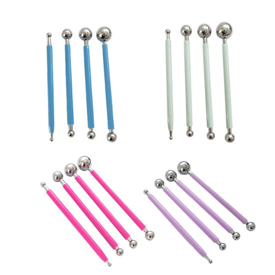 Image de Outil Pâte à Modeler en Acier Inoxydable+Plastique 1 Kit