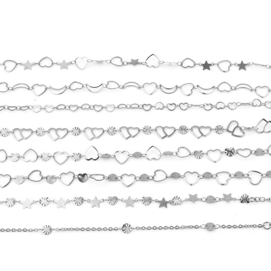 Image de Chaînes de Cheville en Acier Inoxydable Argent Mat 1 Pièce