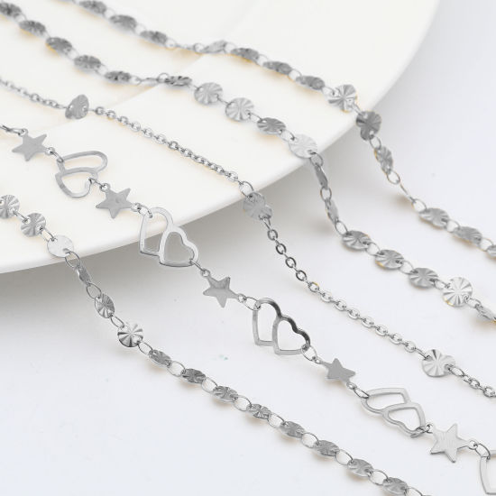 Image de Chaînes de Cheville en Acier Inoxydable Argent Mat 1 Pièce