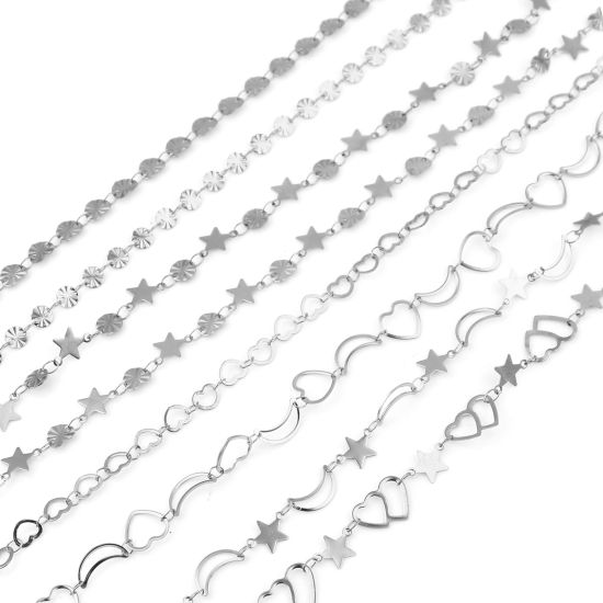 Image de Chaînes de Cheville en Acier Inoxydable Argent Mat 1 Pièce