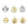 Bild von Messing Charms Bunt Schneeflocke Transparent Strass 2 Stück