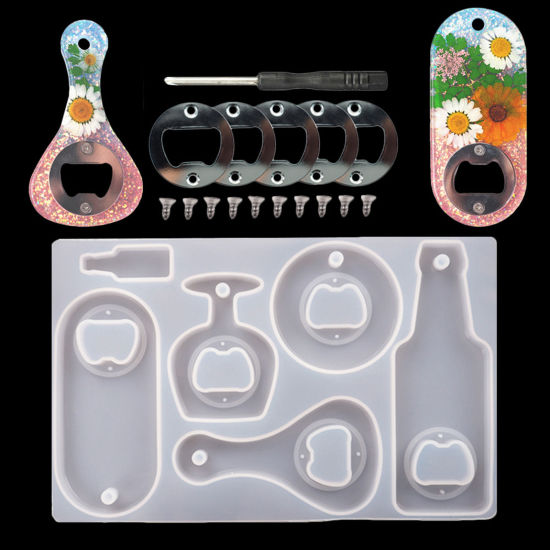 Image de Moule en Silicone Ouvre bouteille Rectangle Blanc 1 Pièce