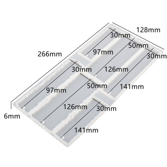 Image de Moule en Silicone Rectangle Blanc 1 Pièce