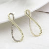 Picture of Zinc Based Alloy Pendants Infinity Symbol Gold Plated Imitation Pearl Clear Rhinestone 32mm x 12mm, 5 PCs