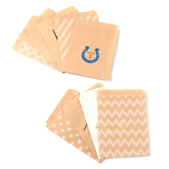 Imagen de Bolsa de Papel Papel de Marrón Kraft de Rectángulo , Multicolor 18cm 13cm 1 Paquete (Aprox 25 PCs/Paquete)