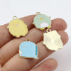 Picture of Zinc Based Alloy Charms Animal Gold Plated Multicolor Enamel 20 PCs