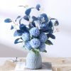 Imagen de Faux Silk Simulation Pompon Flower Eucalyptus Leaf Home Decoration
