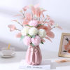 Imagen de Faux Silk Simulation Pompon Flower Eucalyptus Leaf Home Decoration