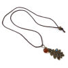 Picture of Zinc Based Alloy & Wood Sweater Necklace Long Multicolor 2 PCs