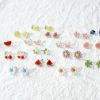 Picture of Stainless Steel & Ceramic Ear Post Stud Earrings Multicolor 8mm, 1 Pair