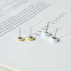 Picture of Stainless Steel & Ceramic Ear Post Stud Earrings Multicolor 8mm, 1 Pair