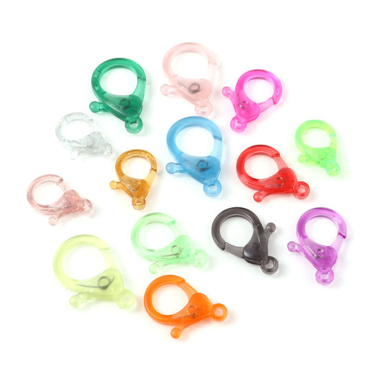 ABS アクセサリーパーツ・金具 カニカン ランダムな色 30 個 の画像
