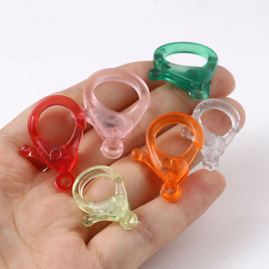 ABS アクセサリーパーツ・金具 カニカン ランダムな色 30 個 の画像