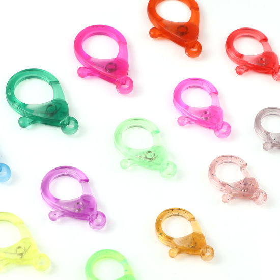 ABS アクセサリーパーツ・金具 カニカン ランダムな色 30 個 の画像