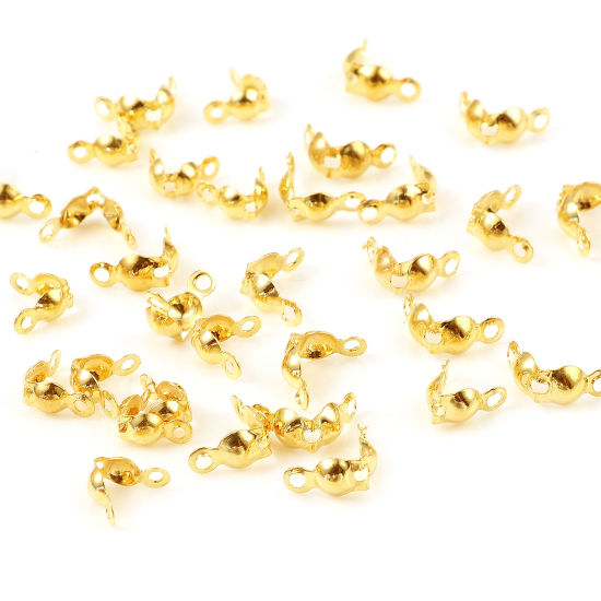 真鍮ボールチップ 18K ゴールドフィルド 円形 20 個 の画像