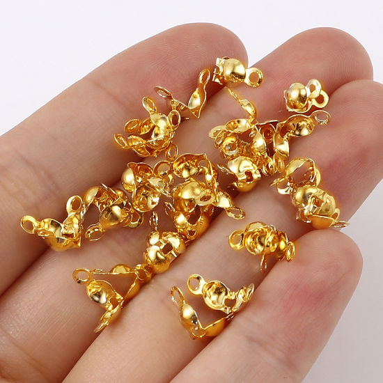 真鍮ボールチップ 18K ゴールドフィルド 円形 20 個 の画像