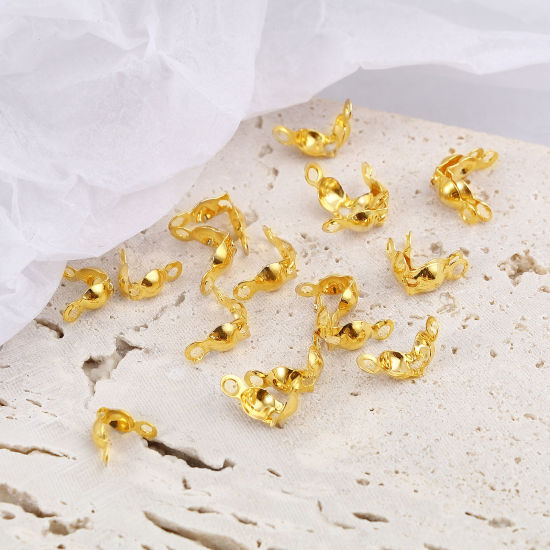 真鍮ボールチップ 18K ゴールドフィルド 円形 20 個 の画像