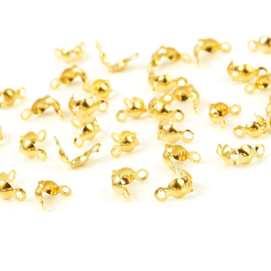 真鍮ボールチップ 18K ゴールドフィルド 円形 20 個 の画像