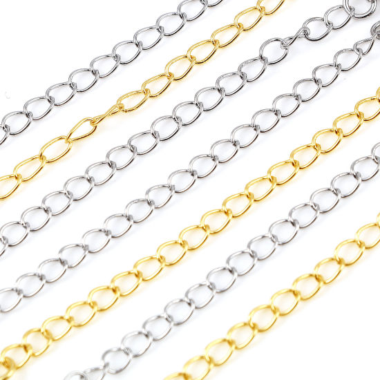 Image de Chaînes d'Extension en Laiton Multicolore 7.5cm, 5 Pièces