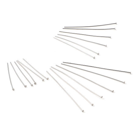 Stainless Steel Head Pins Silver Tone 500 PCs