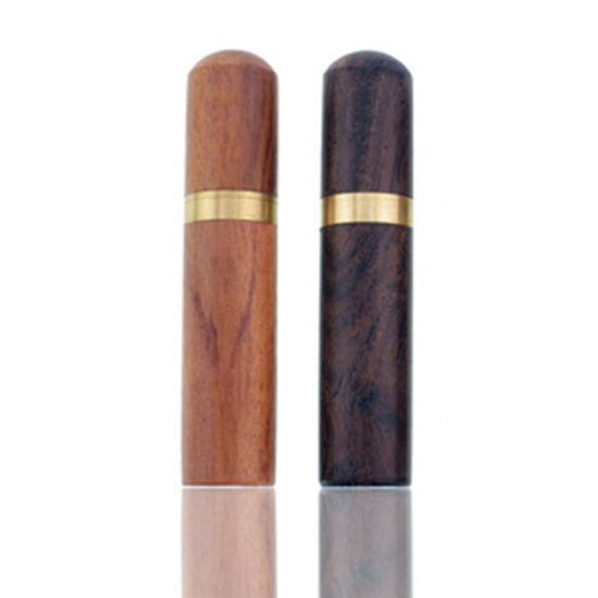 Image de Boîte de Stockage Aiguille en Bois Naturel Colonne Multicolore 8.5cm x 1.8cm, 1 Pièce