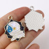 Picture of Zinc Based Alloy Galaxy Pendants Polygon Multicolor Spaceman Enamel 5 PCs