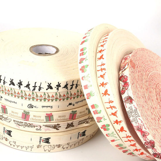 Image de Ruban en Coton Multicolore 1.5cm, 1 Rouleau 5 Yards/Rouleau)