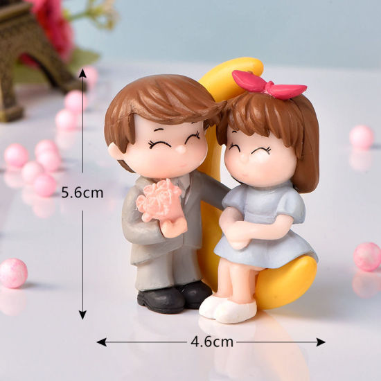 Image de Micro Paysage Miniature Décoration de Couples Poupée en Résine 