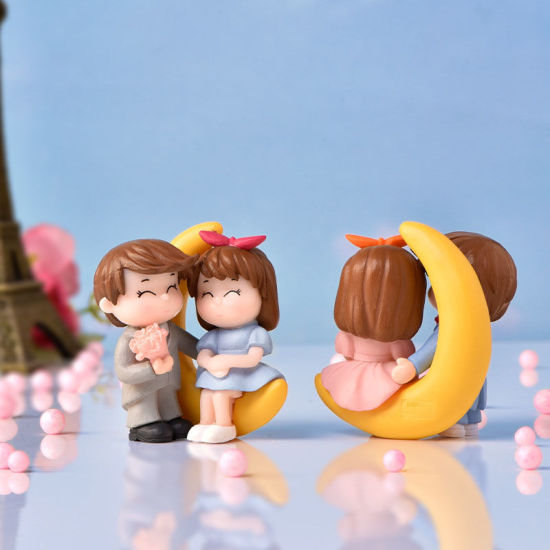 Image de Micro Paysage Miniature Décoration de Couples Poupée en Résine 