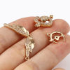 Picture of Brass Valentine's Day Charms Wholesale Real Gold Plated Heart