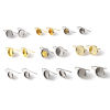Imagen de Acero Inoxidable Pendientes Ronda Multicolor W/ Lazo 6 Unidades