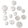 Picture of Stainless Steel Charms Round Disc Silver Tone 20 PCs