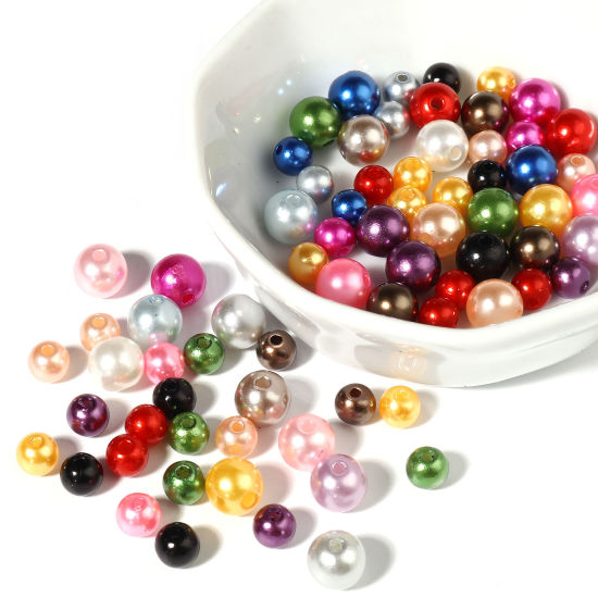 Picture of Acrylic Beads Round Multicolor Imitation Pearl 1000 PCs
