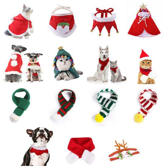 クリスマスペット猫犬服新年ドレスアップコスプレコスチューム の画像