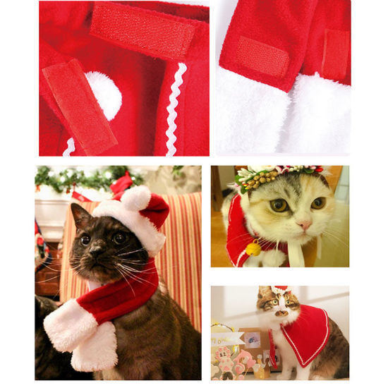 クリスマスペット猫犬服新年ドレスアップコスプレコスチューム の画像