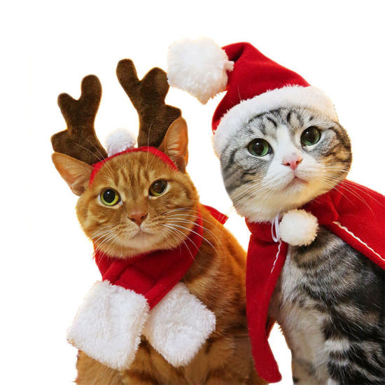 クリスマスペット猫犬服新年ドレスアップコスプレコスチューム の画像