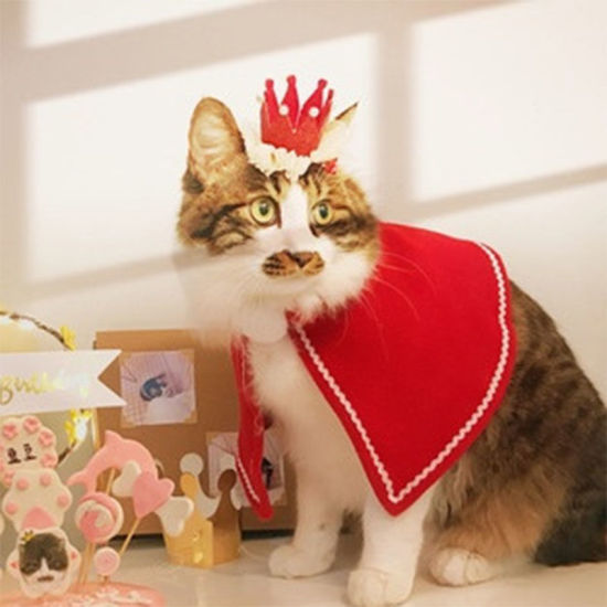 クリスマスペット猫犬服新年ドレスアップコスプレコスチューム の画像