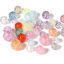 Acrylic Beads Round At Random Color Crack Pattern 100 PCs