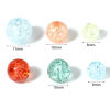 Image de Perles en Acrylique Rond Couleur au Hasard Motifs Fissurés 100 Pcs
