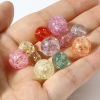 Image de Perles en Acrylique Rond Couleur au Hasard Motifs Fissurés 100 Pcs