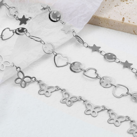 Image de Chaînes de Cheville en Acier Inoxydable Argent Mat 1 Pièce