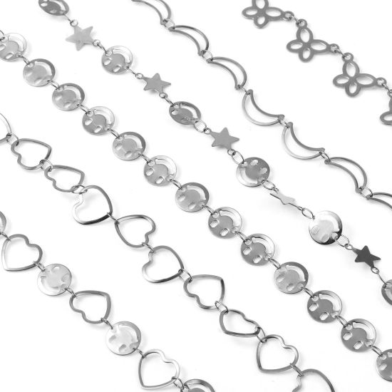 Image de Chaînes de Cheville en Acier Inoxydable Argent Mat 1 Pièce