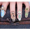 Picture of Zinc Based Alloy Open Adjustable Rings Gold Plated Crown Flower 17mm(US Size 6.5), 1 Piece