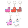 Picture of PVC Keychain & Keyring Multicolor Alpaca Animal 10 PCs