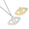 Picture of Zinc Based Alloy Religious Pendants Eye Multicolor Filigree 5 PCs